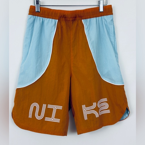 Nike Big Kids' Sportswear Amplify Woven Shorts/Swim shorts Orange/Light … - Picture 5 of 12